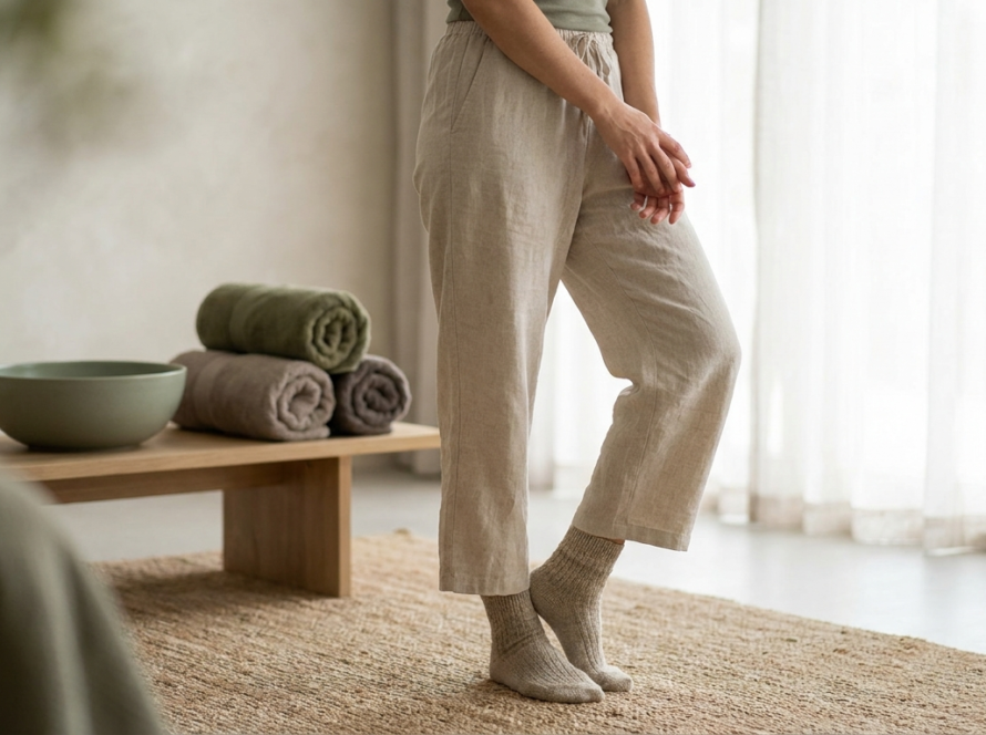 Lipödem ve lenfödem farkını gösteren wellness konseptli bacak fotoğrafı