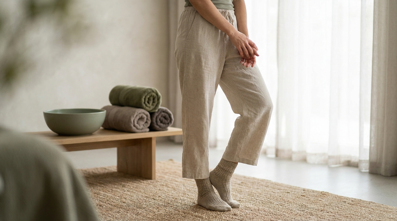 Lipödem ve lenfödem farkını gösteren wellness konseptli bacak fotoğrafı